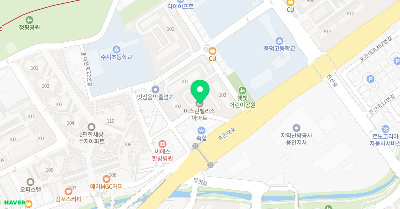 플레이팩토 수지초교육원 위치