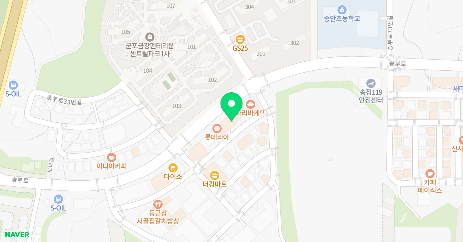 뮤아센미술학원 위치
