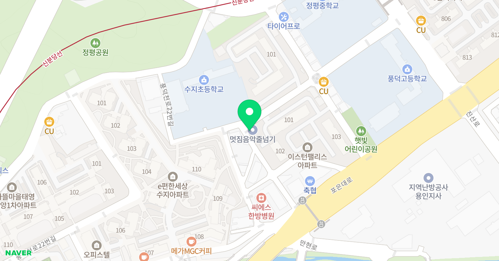 멋GYM 태권도 위치