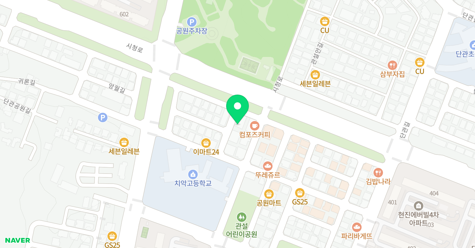 단꿈 영어국어학원 위치