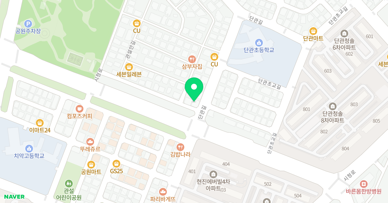 단관 김현성 수학 위치