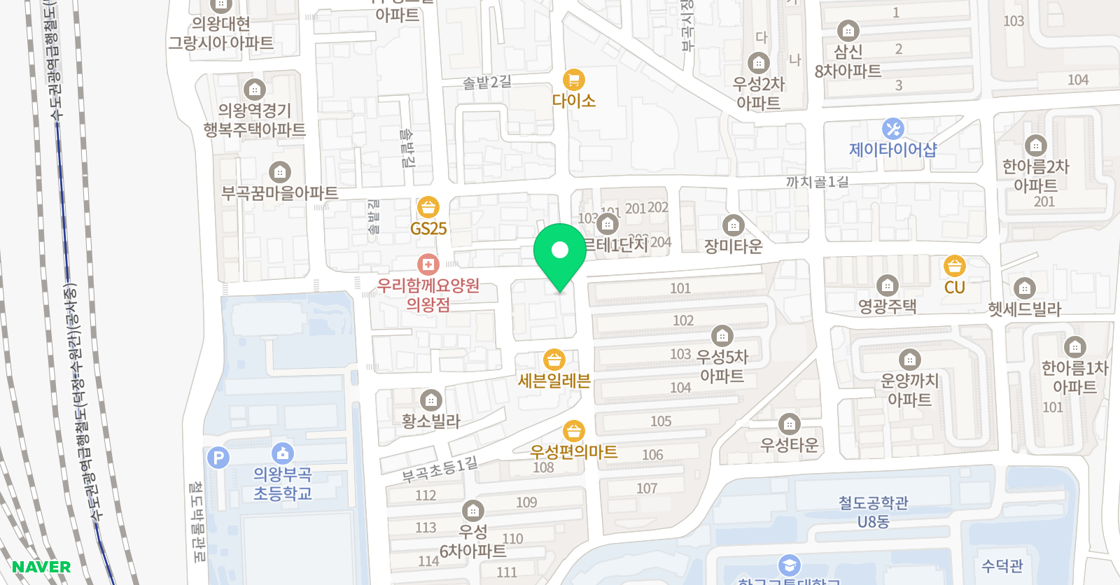 뮤엠 영어 의왕부곡점 위치