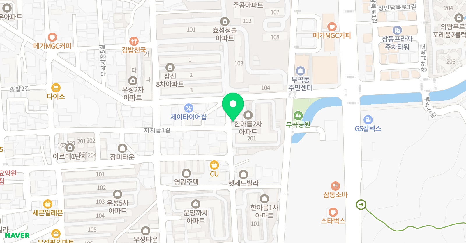 윤선생우리집앞 영어교습소 의왕부곡 위치
