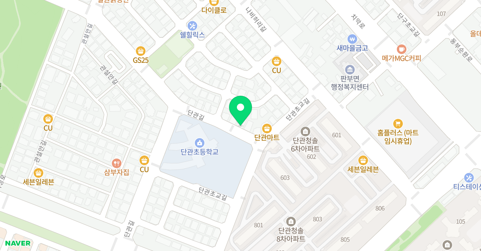 고려대단관 태권도 위치