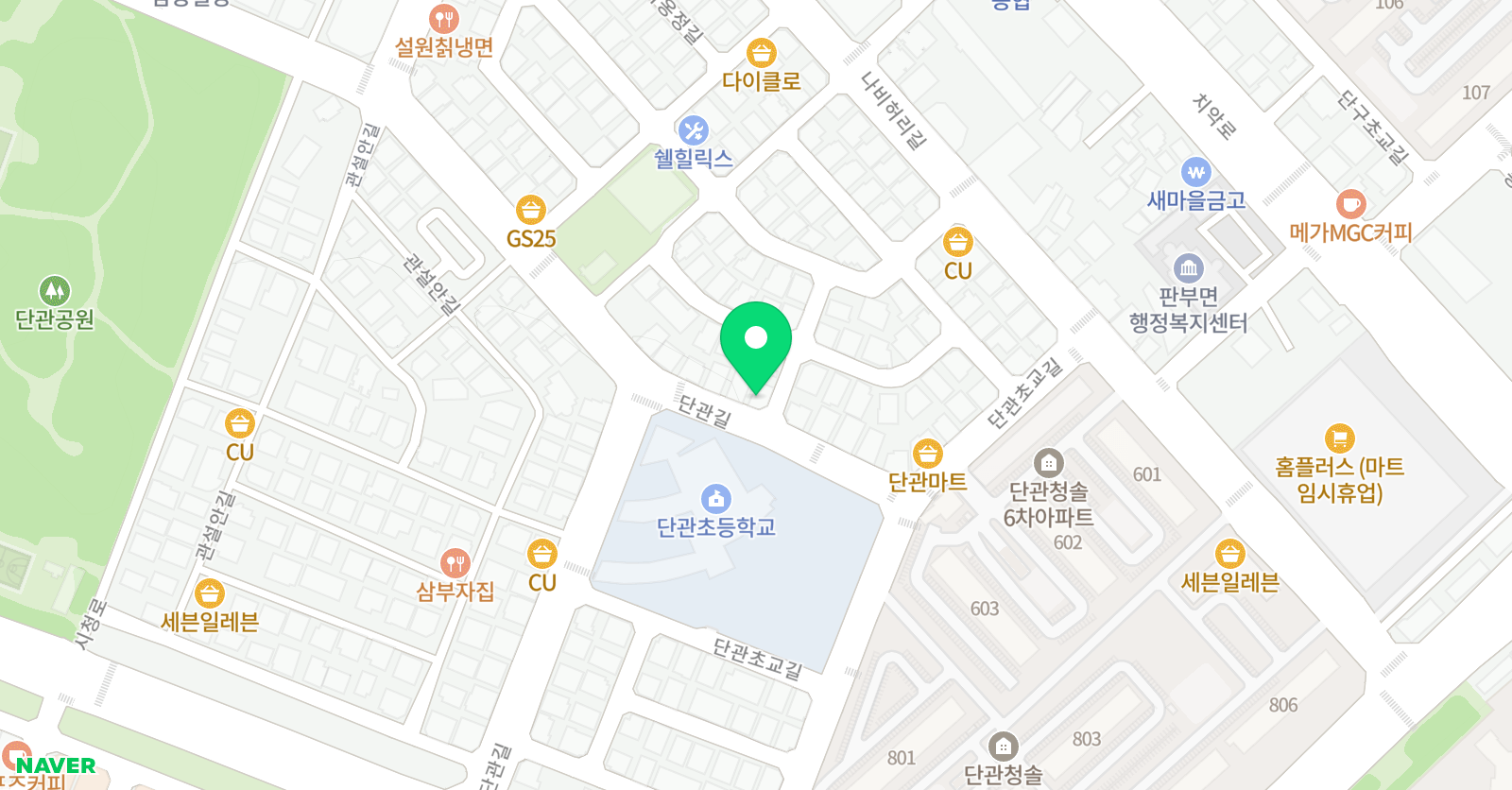 스마트해법 영어수학 단관해법학원 위치