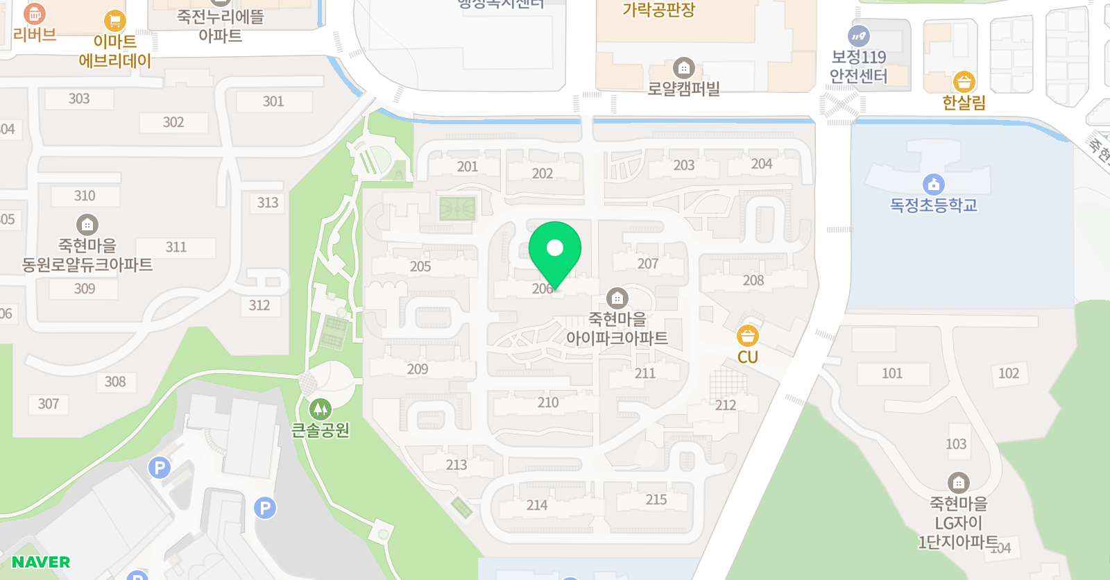 뿌리깊은교육 학원 위치