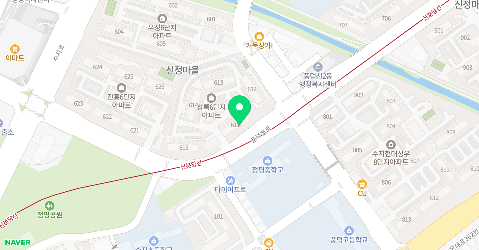 예스셈 수지정평점 위치