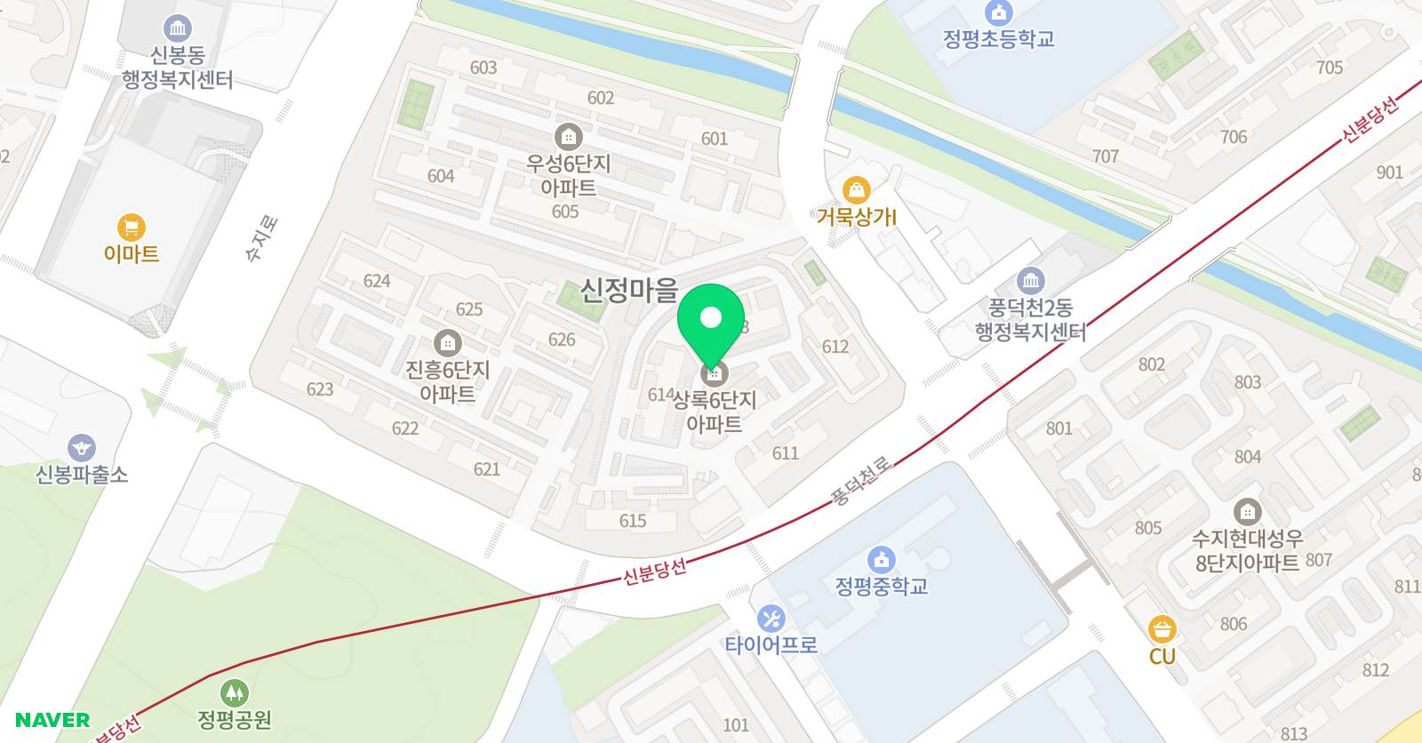 키즈엔리딩 수지정평점 위치