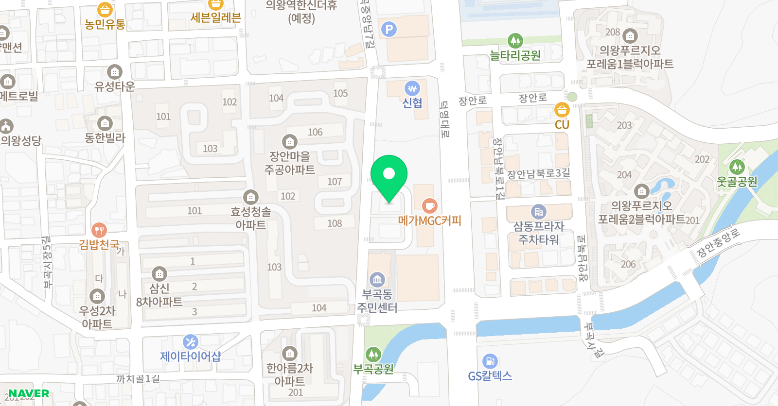 THE한우리 학원 위치