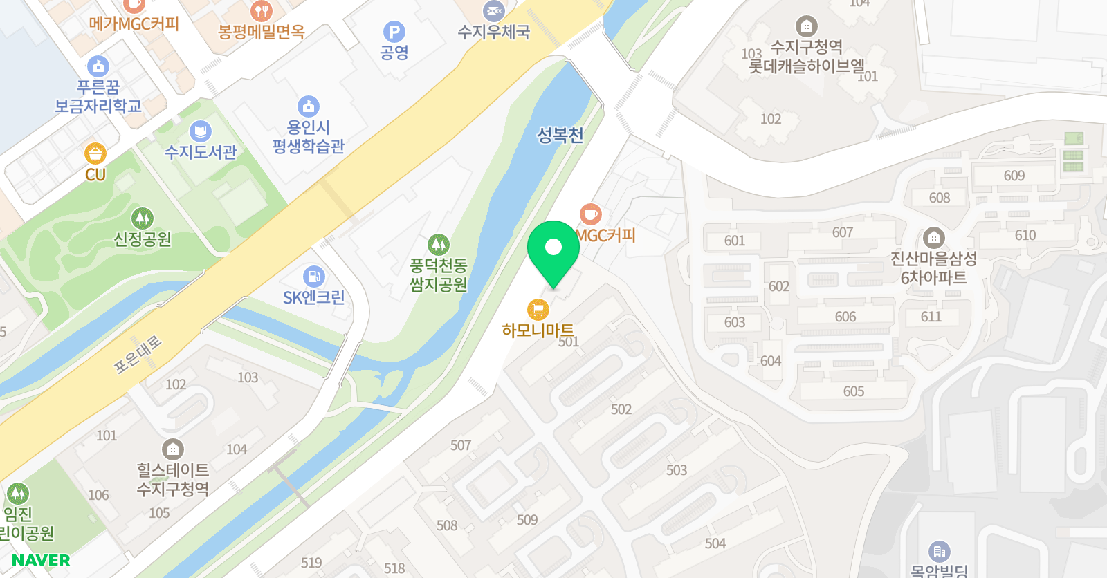 탑원퍼센트 영어수학학원 위치