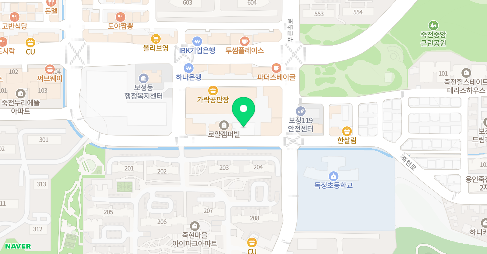 DYB최선 어학원 죽전 위치