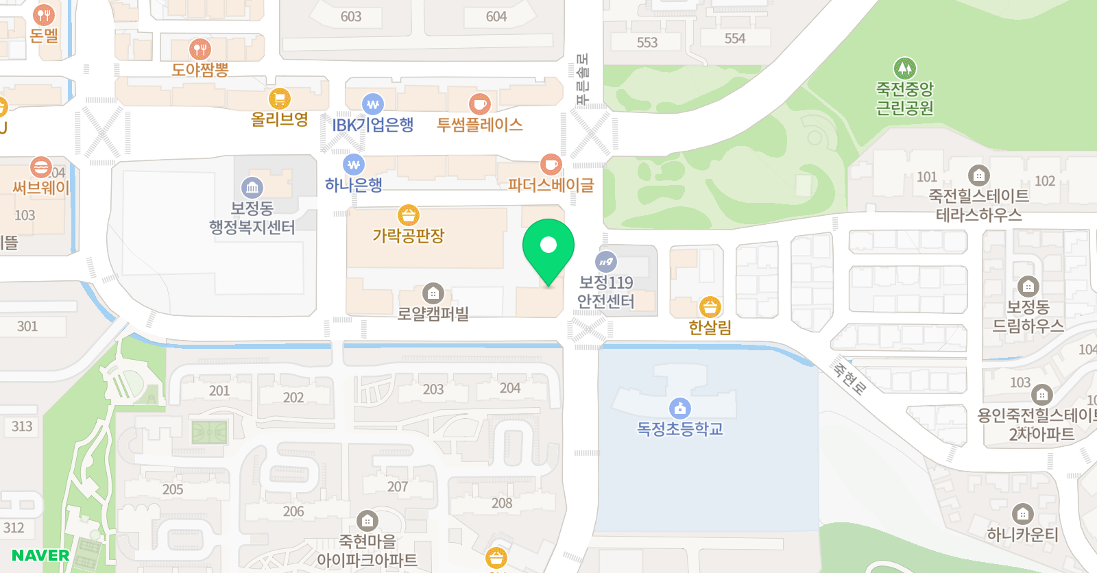 더에이치 조형미술학원 죽전 위치