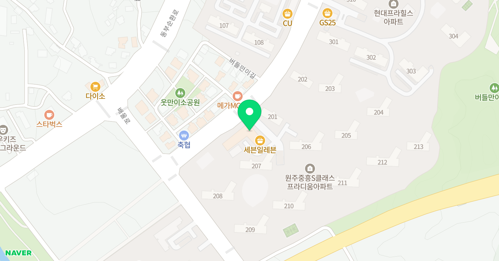 잉글리시아이 영어학원 혁신중흥점 위치