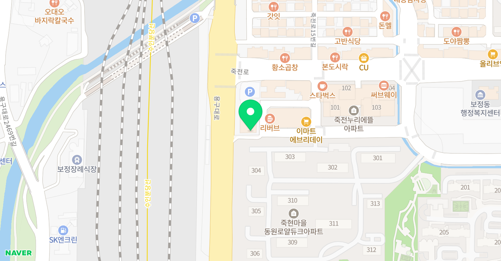 정상 어학원 죽전분원 위치