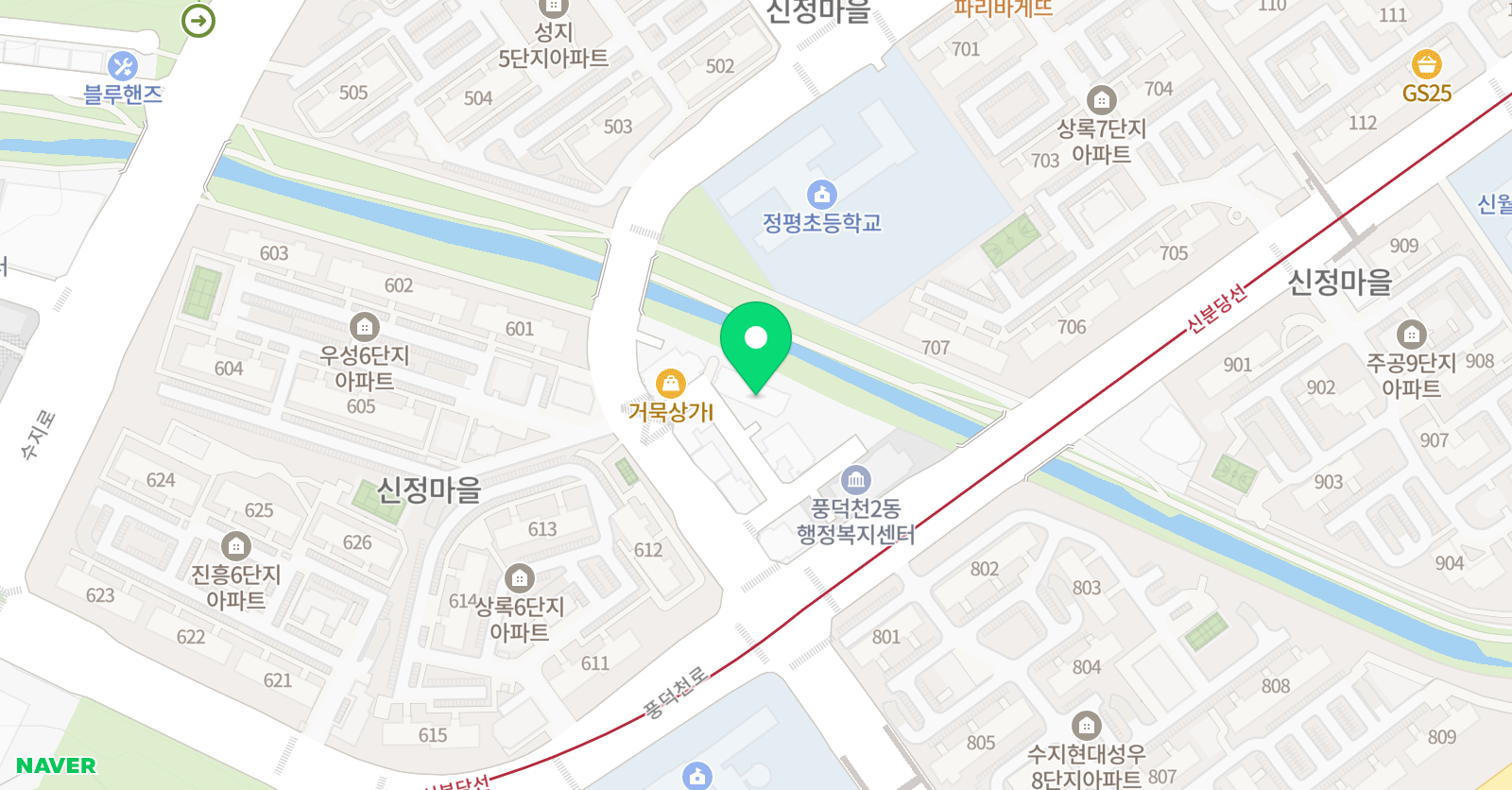 퍼펙트점프 음악줄넘기 풍덕천센터 위치