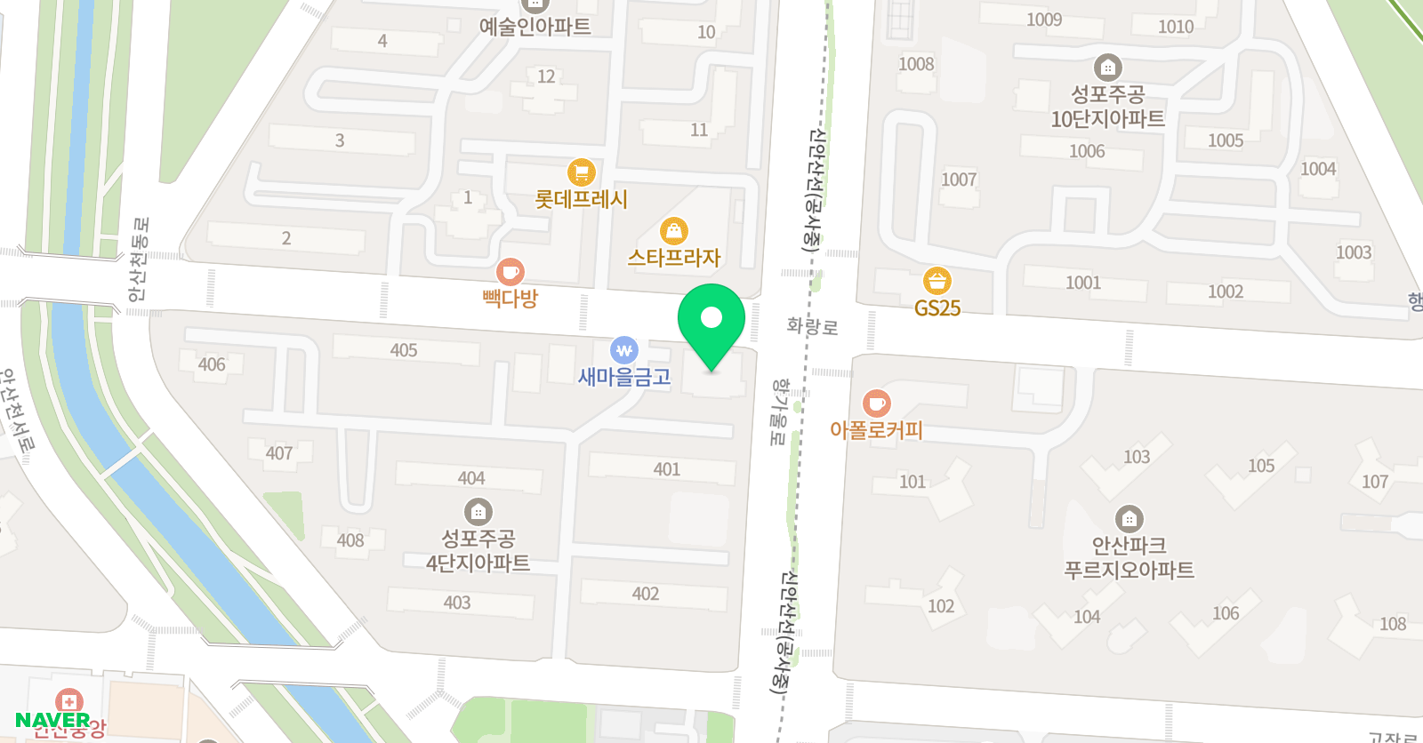UNA 영어 위치