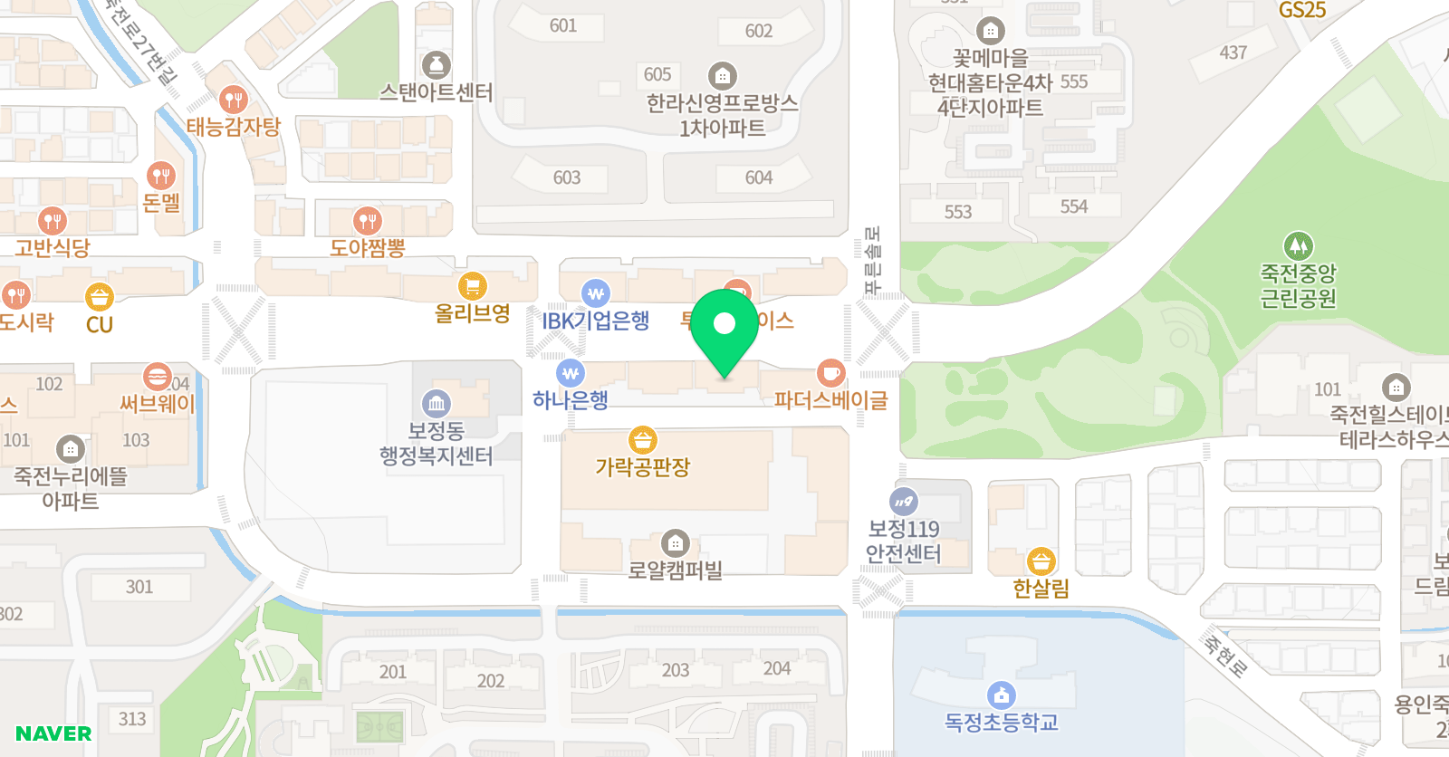 와이즈리더 죽전점 위치