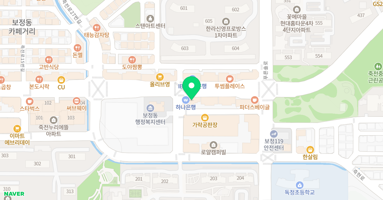 책나무보정독서논술 학원 위치