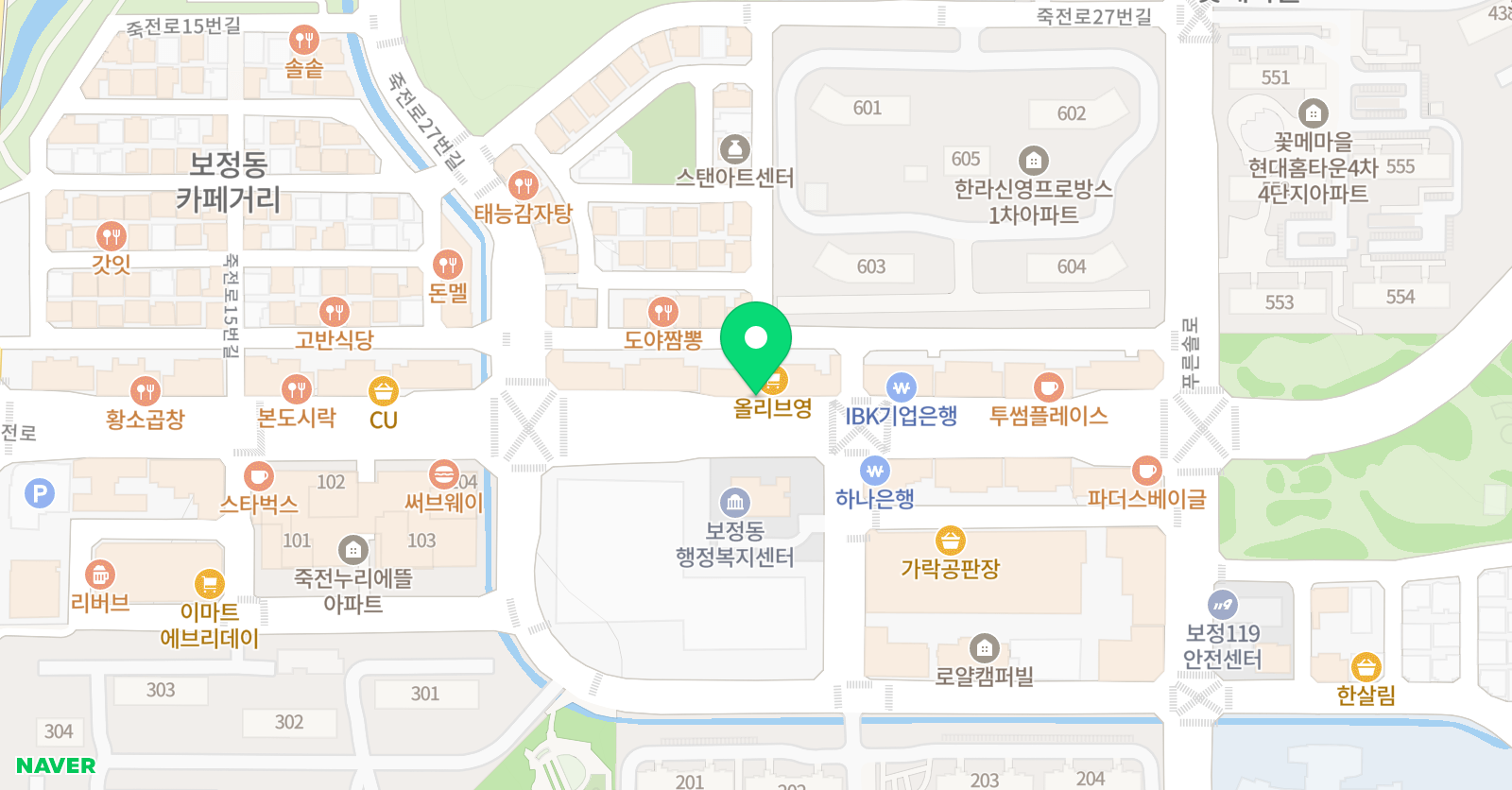 정성 하이클래스 수학학원 위치