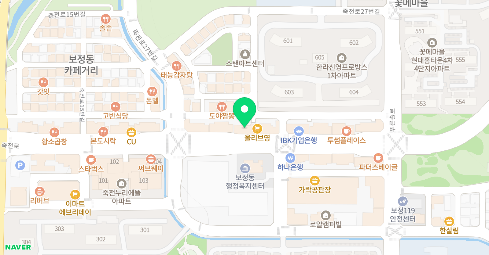 죽전라온 수학학원 위치