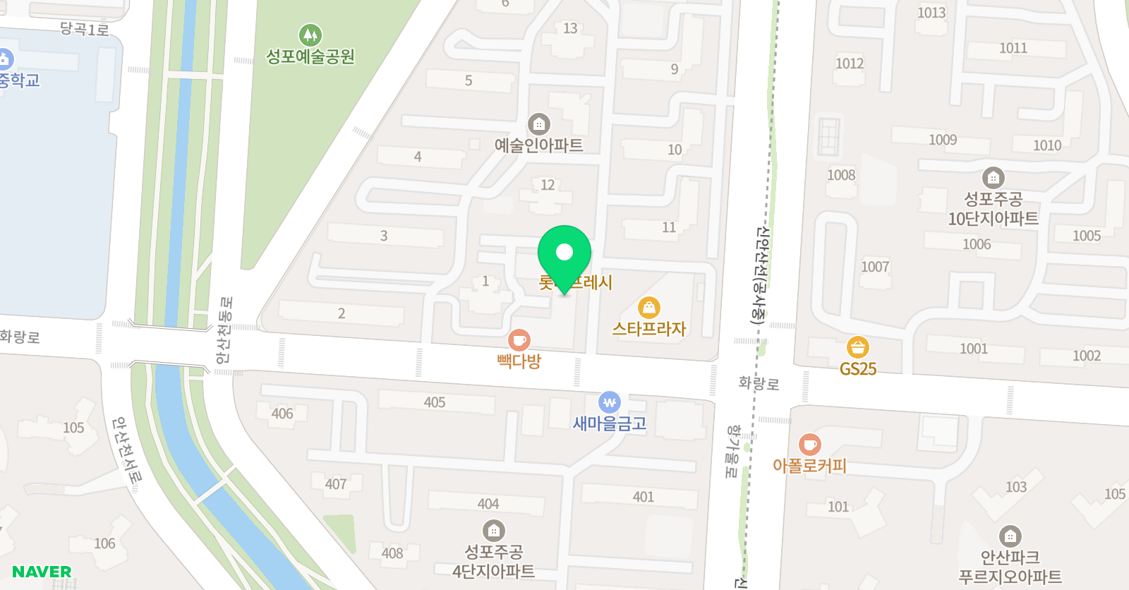 토킹클럽 어학원 안산성포캠퍼스 위치