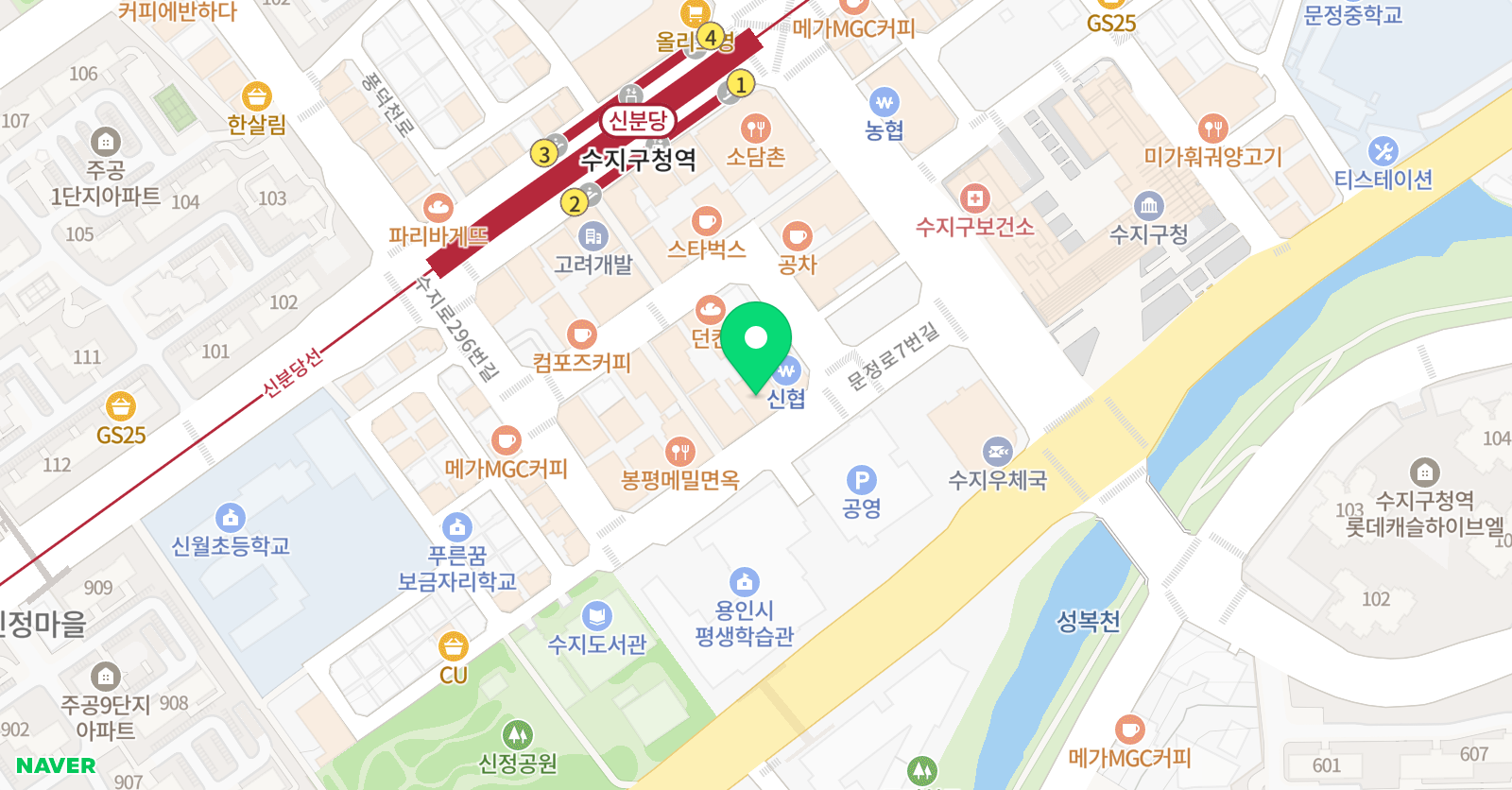 와이솔루션 수학학원 수지3관 위치