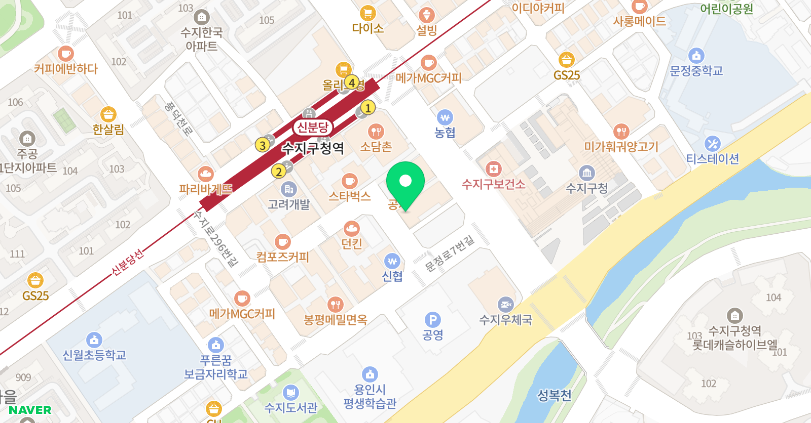 아담리즈 수학 수지센터 위치