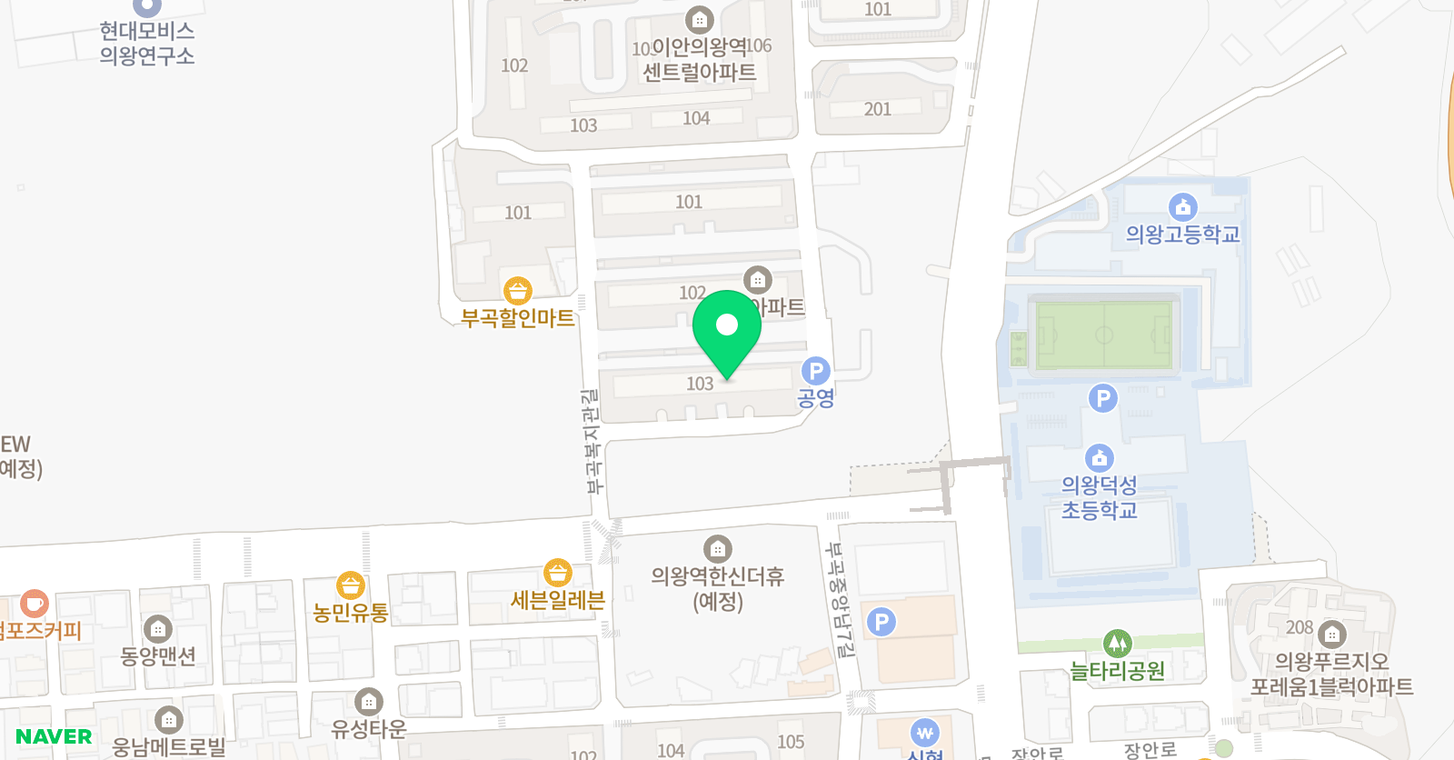 스마트해법 수학 의왕삼동점 위치
