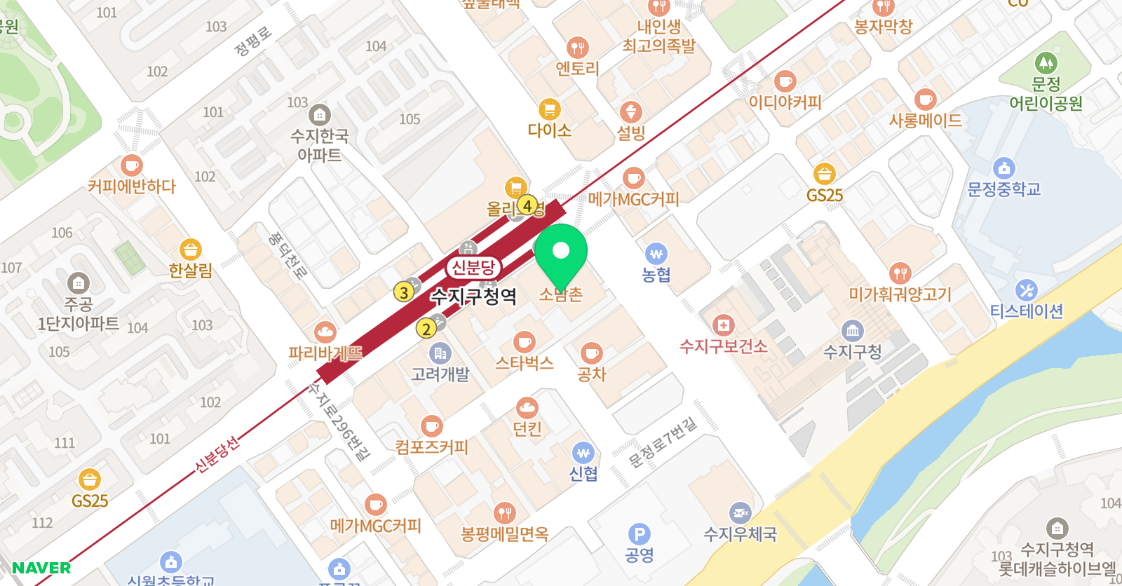 씨앤씨 미술학원 수지캠퍼스 위치