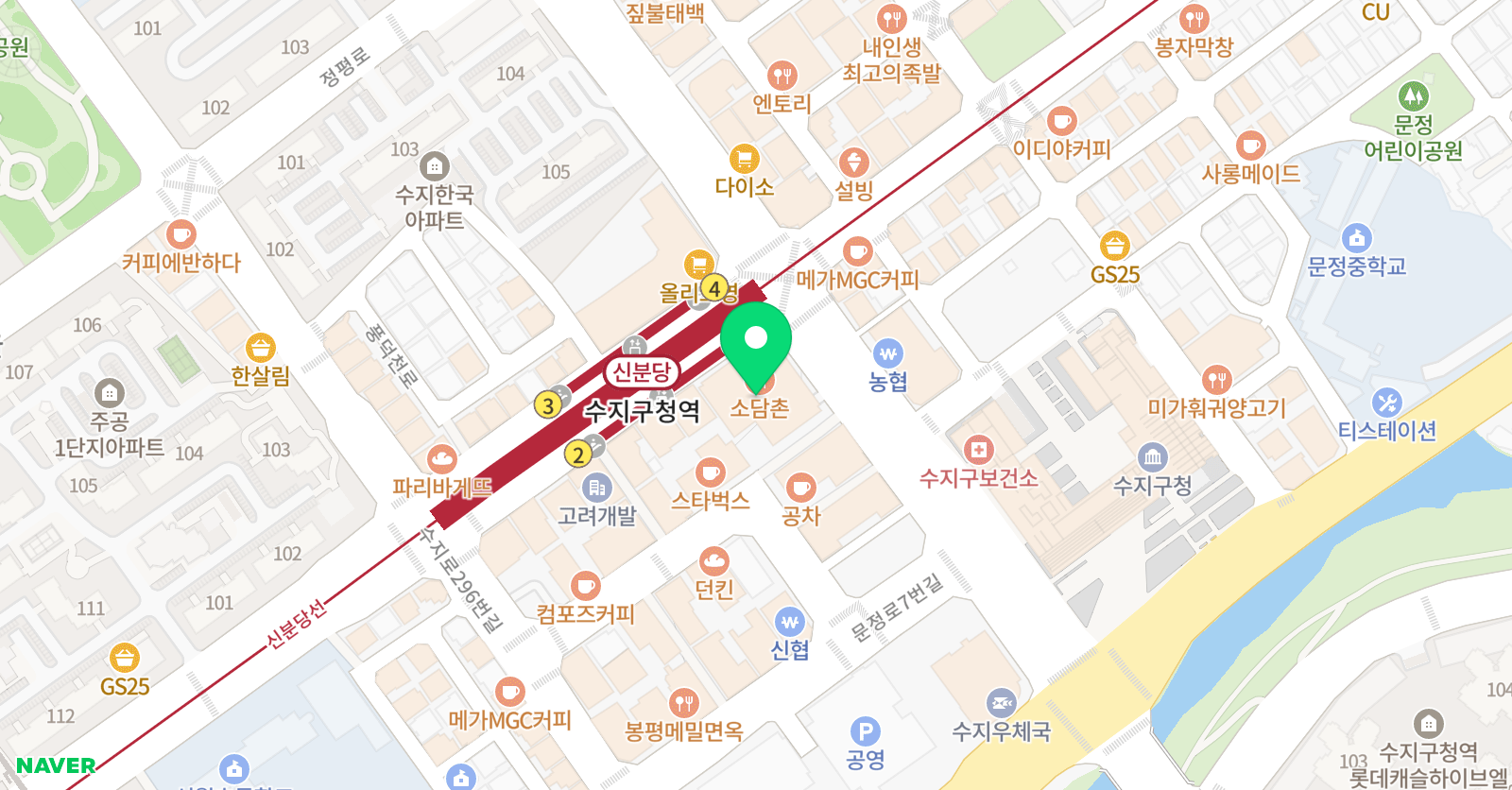 YES 영도어학원 용인수지캠퍼스 위치