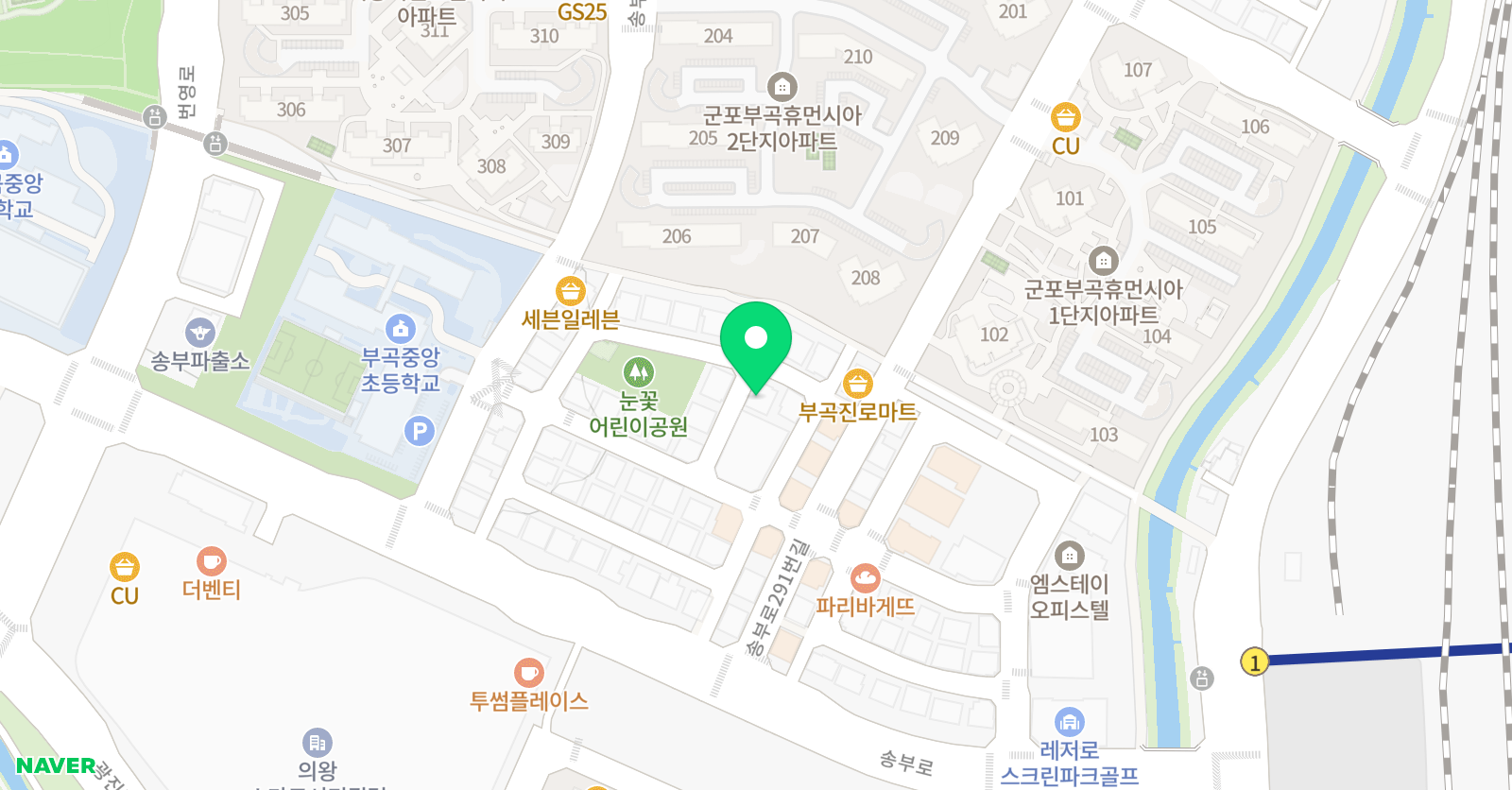 푸른솔수학교습소 위치