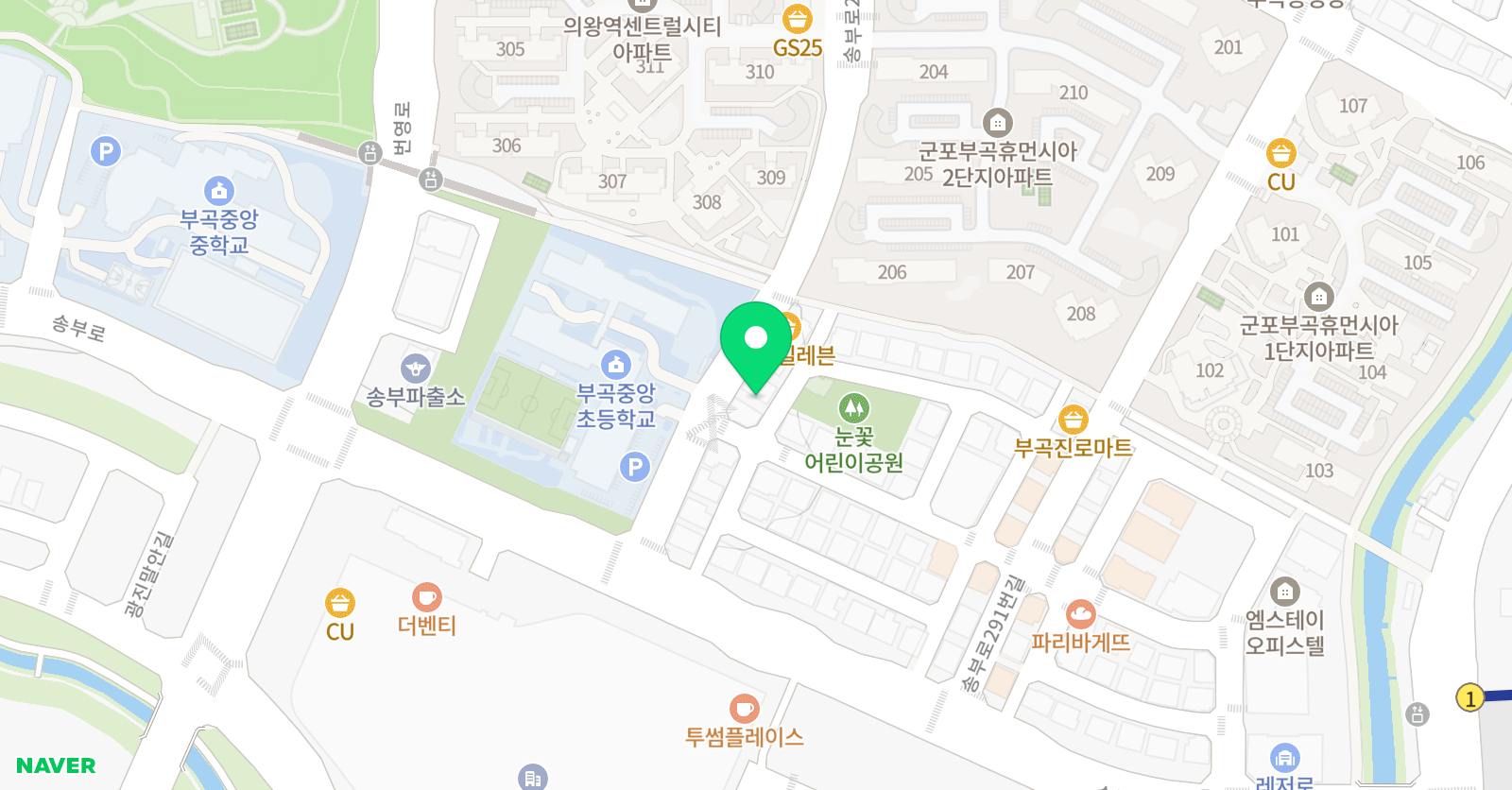 솔민 영어수학학원 위치