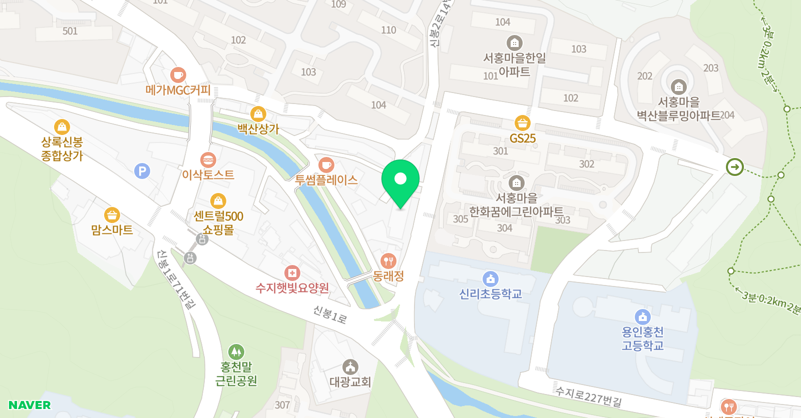 루덴스 학원 수지점 위치