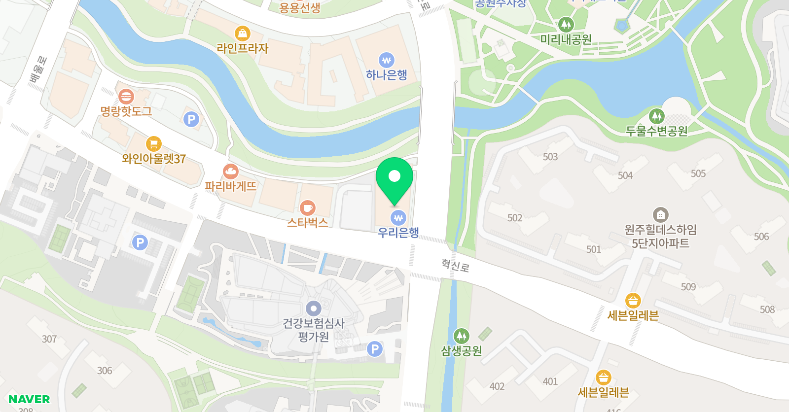 반곡하이퍼 학원 위치