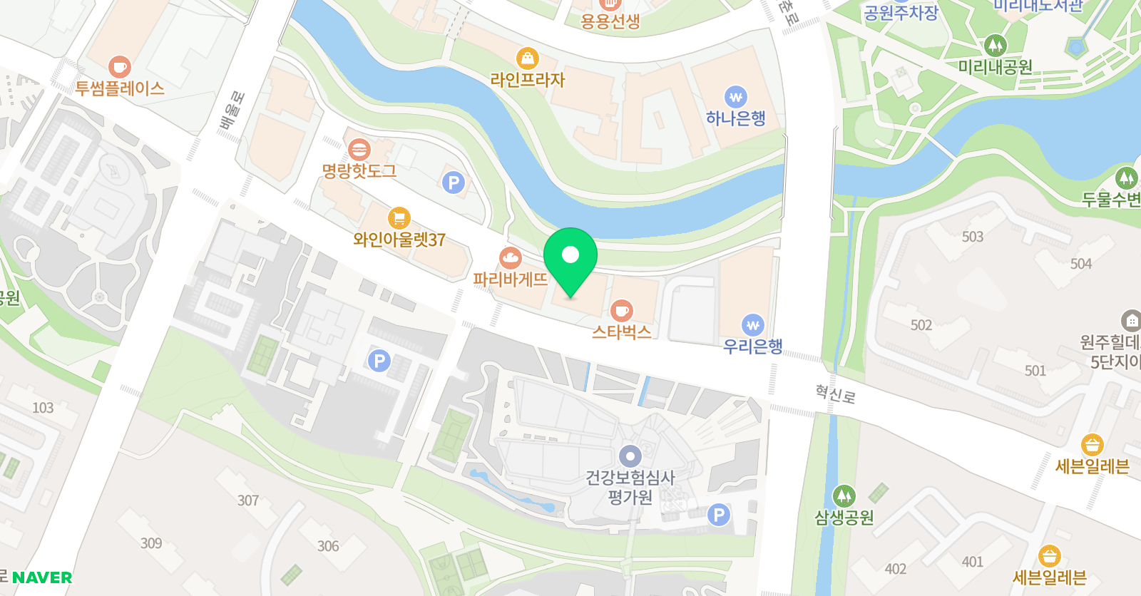 YBM잉글루 원주혁신제1캠퍼스 위치