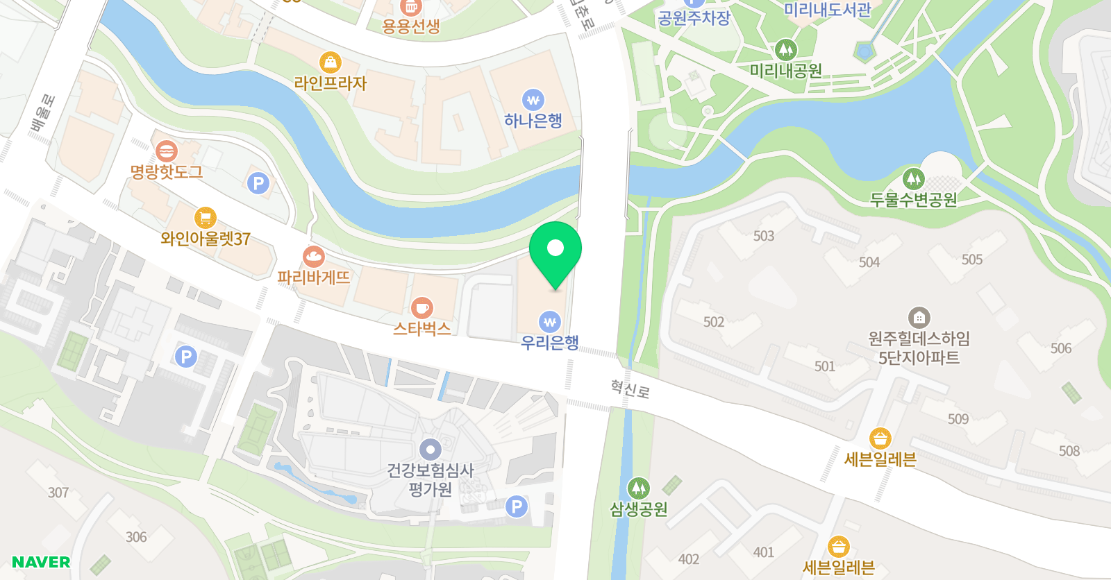 유니팝 미술학원 반곡센터 위치