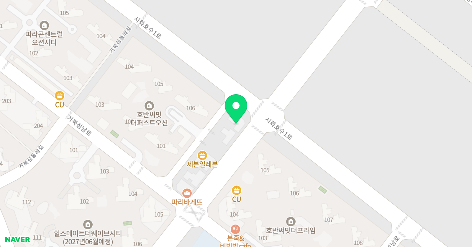 명문M 학원 거북섬점 위치