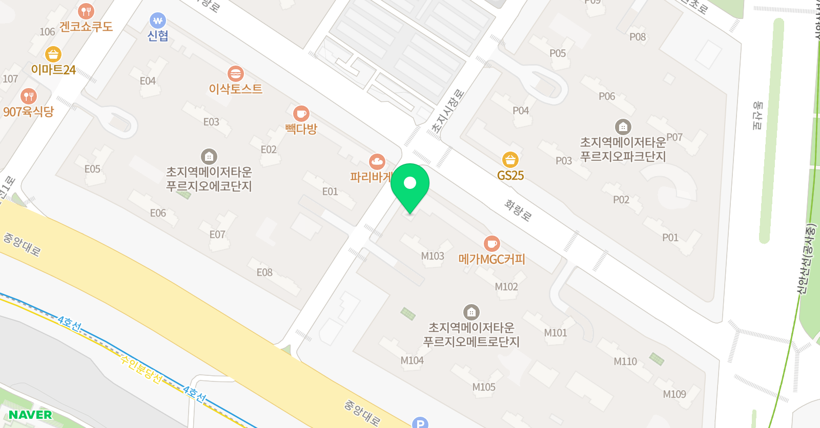 태아일체 관산 태권도장 위치