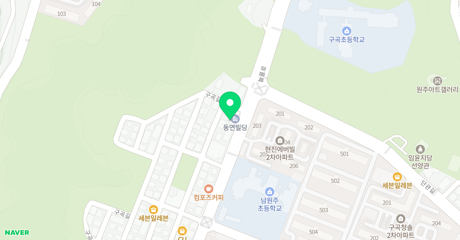 상지대 태권도 위치