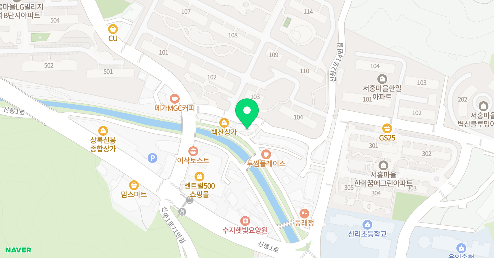 리드인 독서논술학원 하랑점 위치