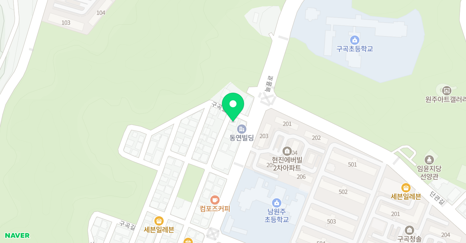 윤선생 영어숲 원주남부학원 위치