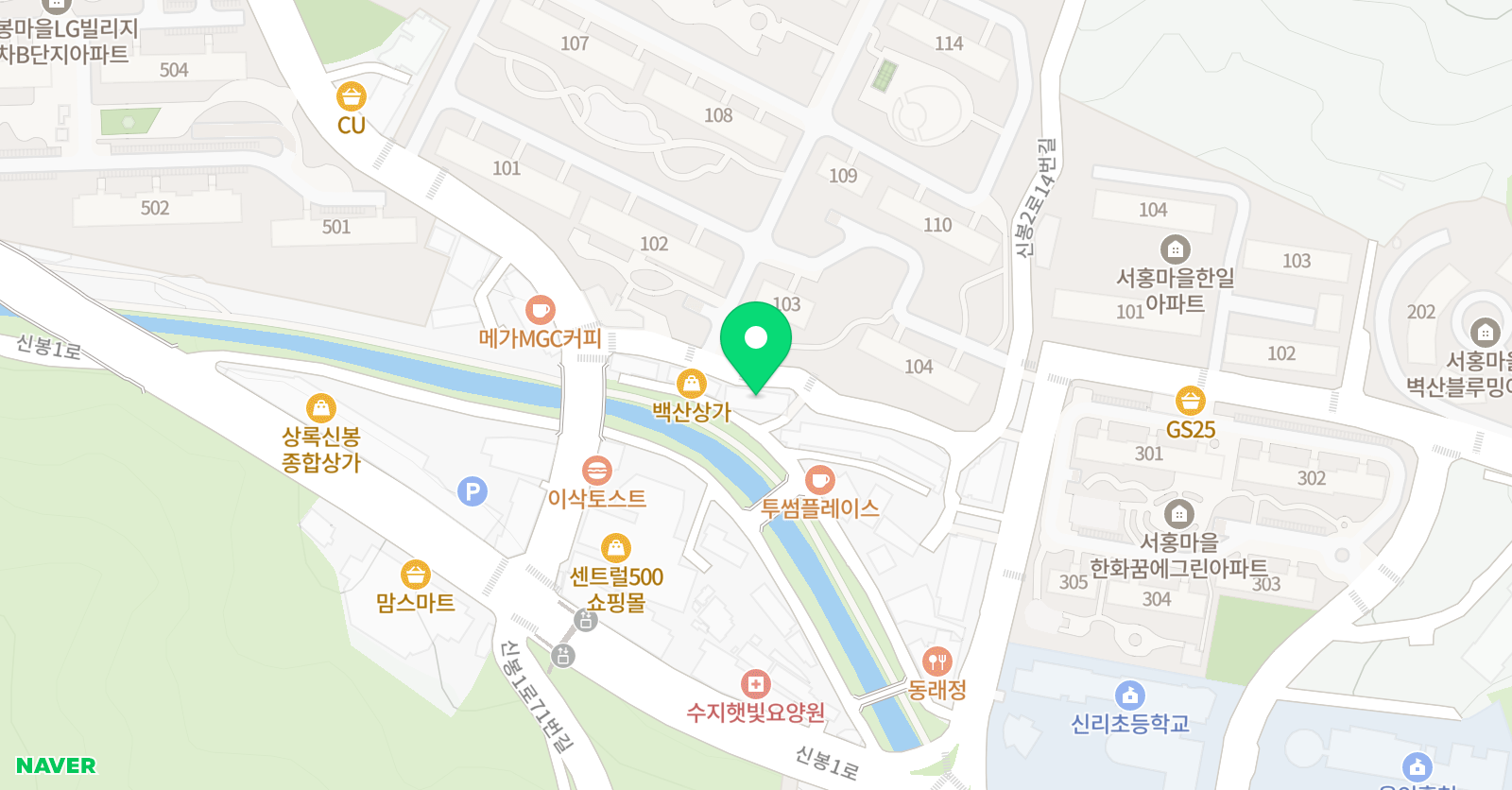 리드인 독서논술학원 하랑점 위치
