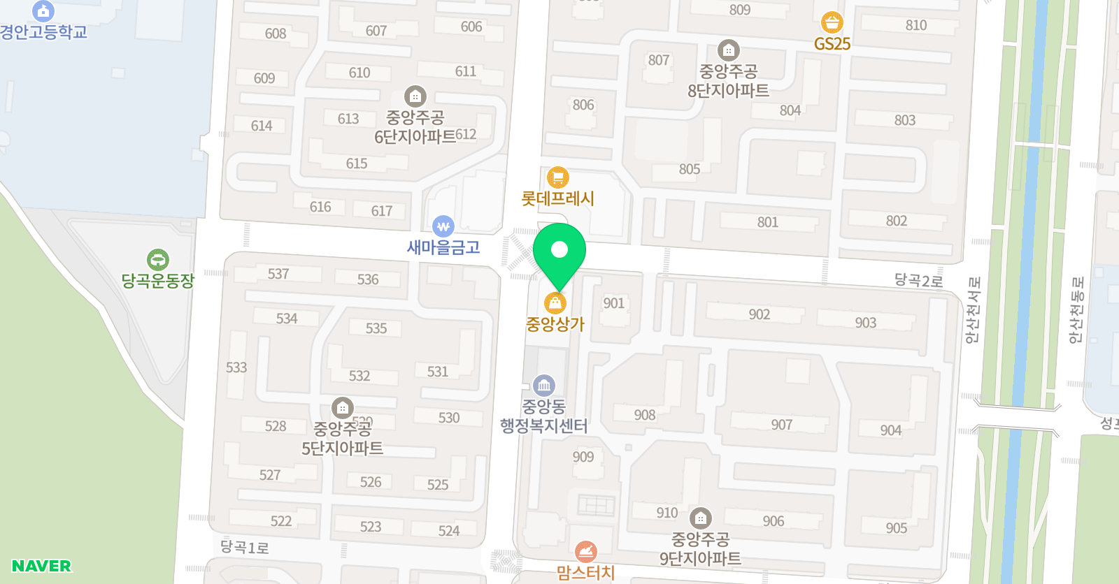 레인보우 태권도 줄넘기 위치