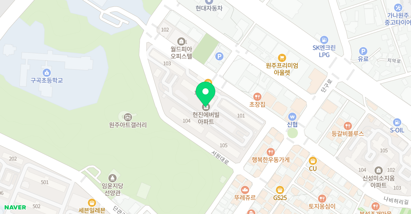 링키영어 단구현진에버빌1차점 위치