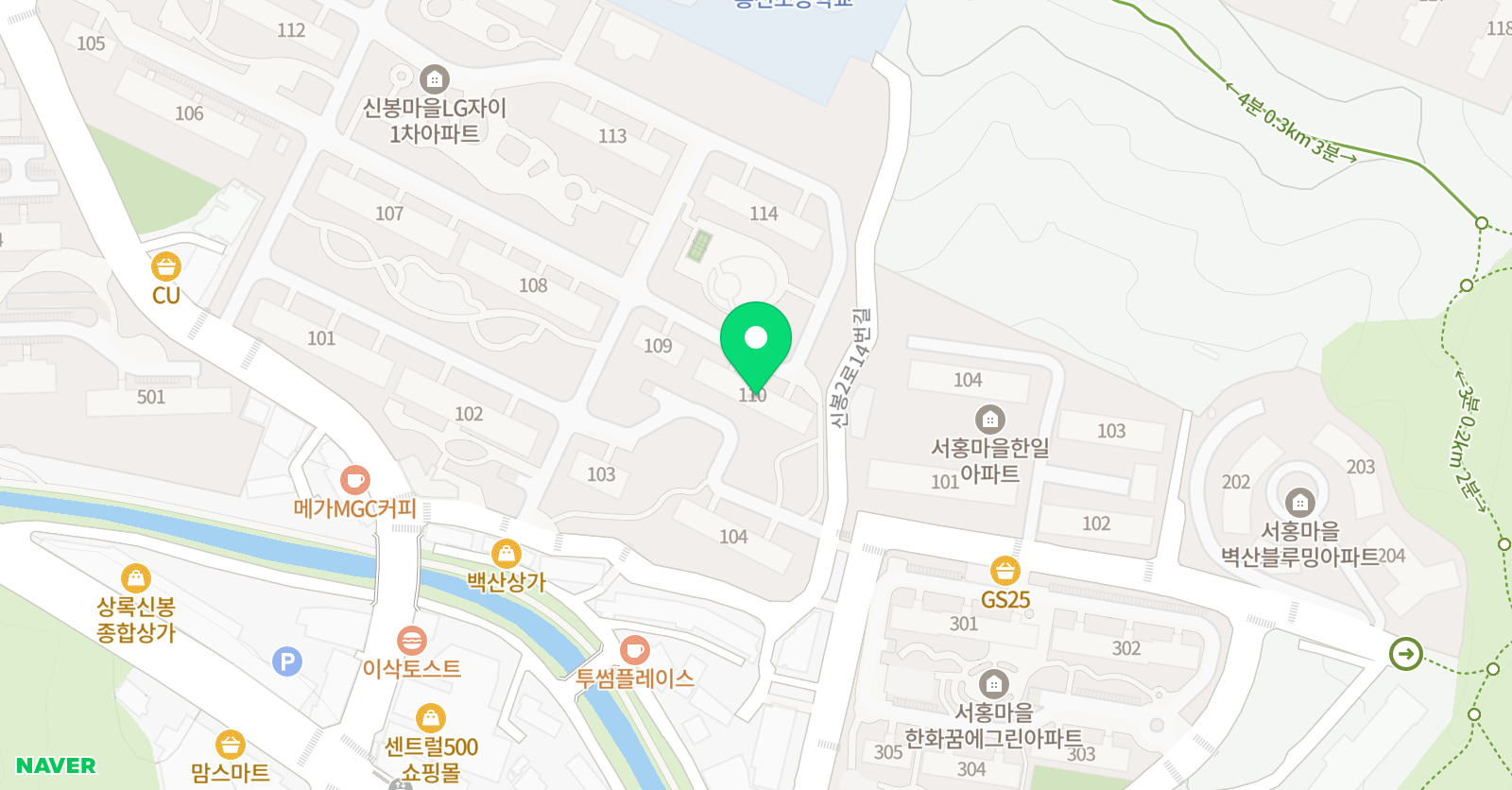 기탄사고력교실 용인신봉자이1차점 위치