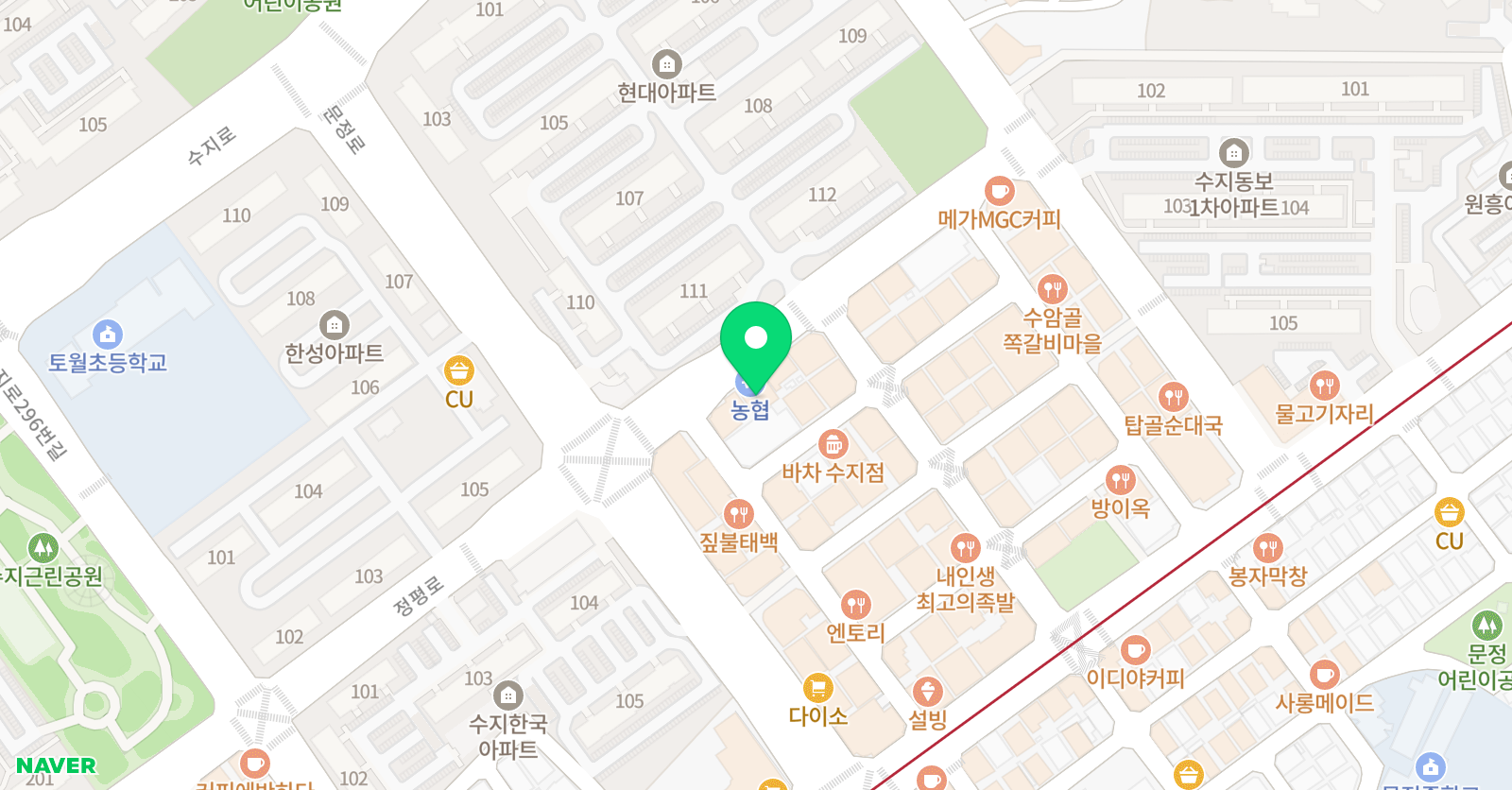 덕스 어학원 수지캠퍼스 위치