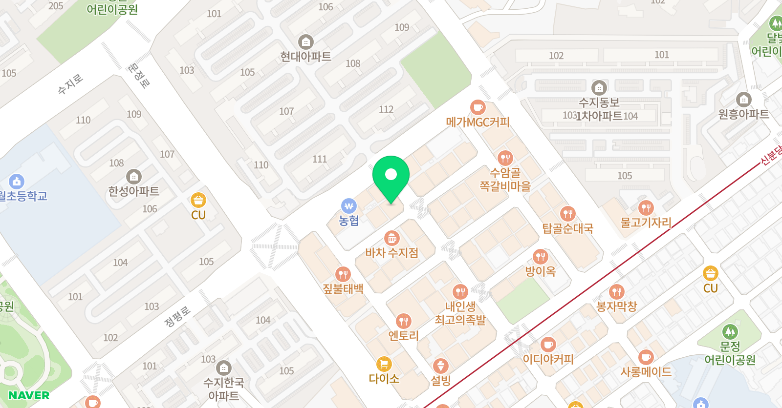 원럽 댄스스튜디오 수지점 위치