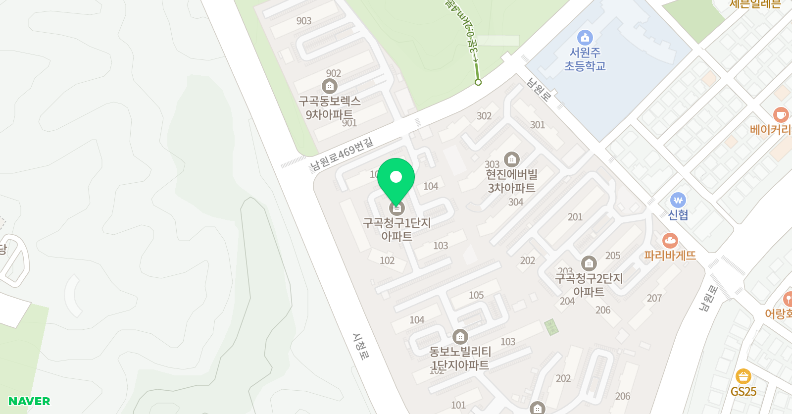 원주한우리 독서토론논술 청구1차홈클럽 위치