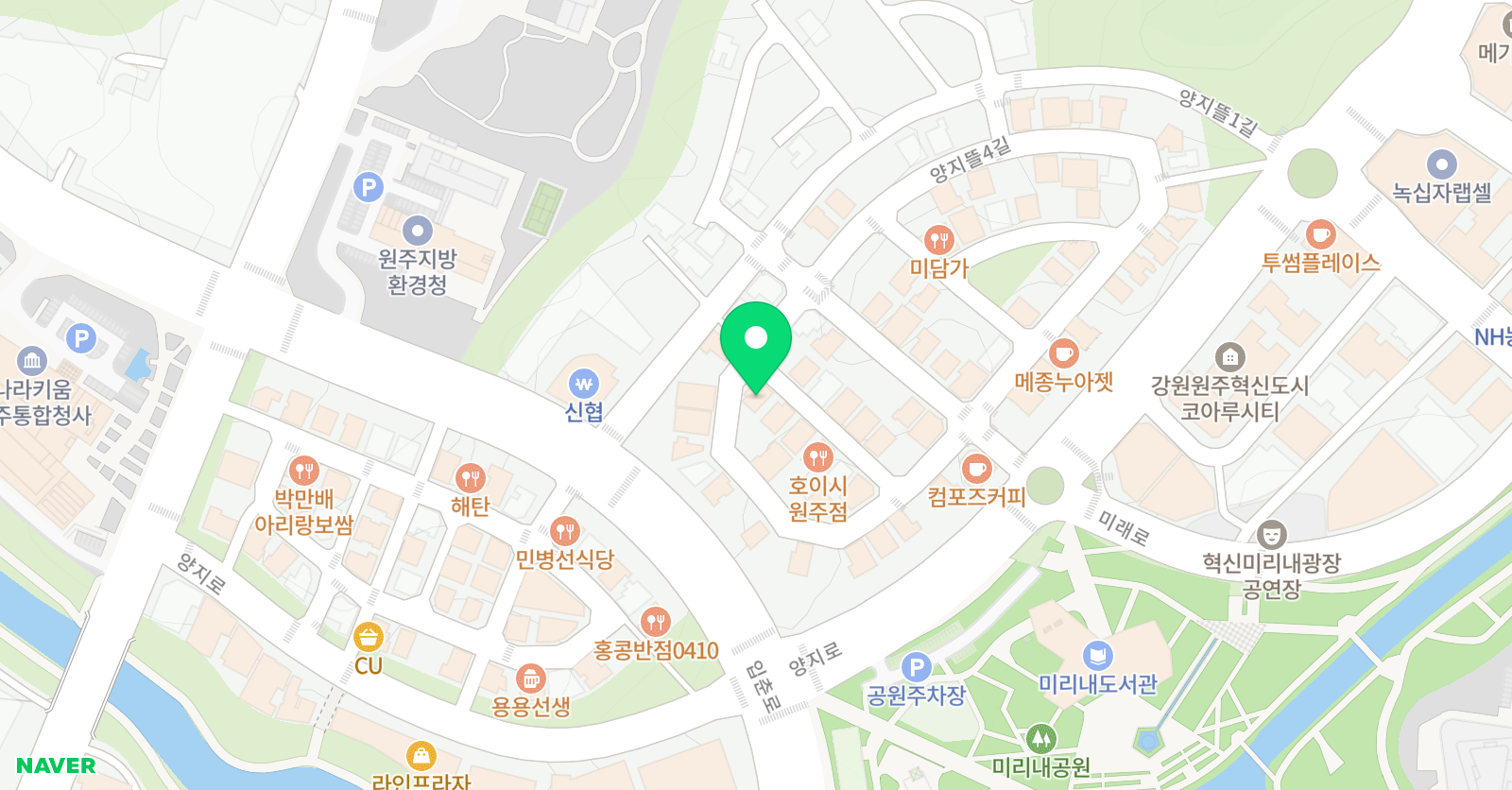 책나무 원주혁신점 위치