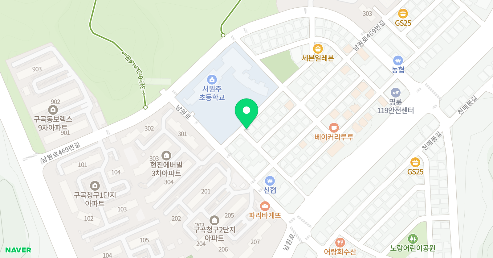 잉글리쉬무무 서원주제1학원 위치